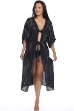 Kimono Cover Up for Bikini Swimsuit Casual Bohemian Summer Fashion Lurex Dress - Hot Boho Resort & Swimwear