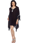 La Moda Bohemian Gypsy Caftan/Kaftan Coverup Tunic Lurex for Bathing Suit Bikini - Hot Boho Resort & Swimwear