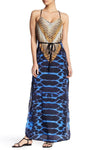 Printed T Back Maxi Dress with Front Pockets - Hot Boho Resort & Swimwear