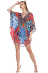 Short Balloon Kaftan Silk Beachwear - Short Caftan Dress - Hot Boho Resort & Swimwear