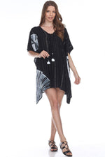 Tie Dye Bohemian Gypsy Caftan Kaftan Coverup for Casual Summer Wear - Hot Boho Resort & Swimwear