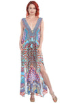 Women's Summer Beach and Resort Dresses slits with front pockets - Hot Boho Resort & Swimwear